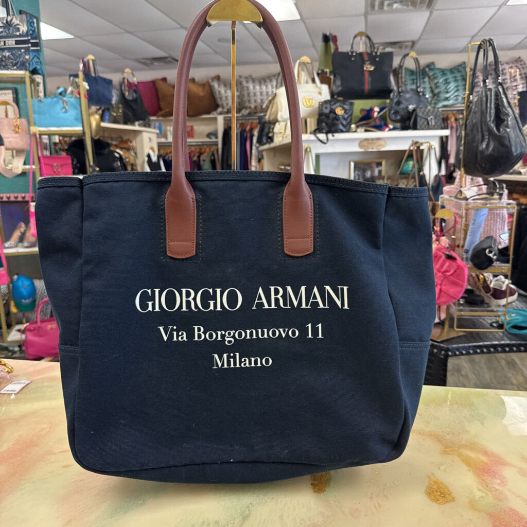 Giorgio Armani Canvas Tote Bag
