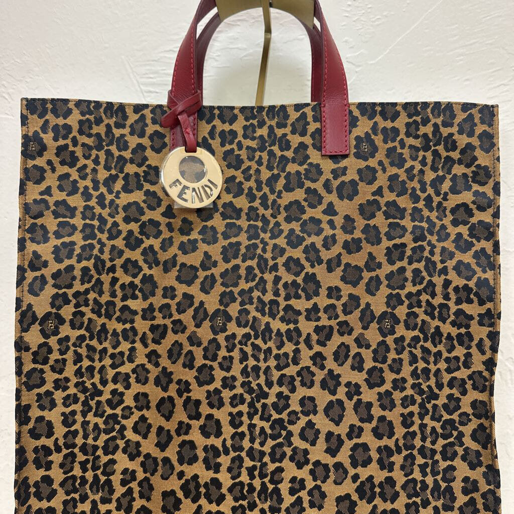 Canvas Leopard Print Tote
