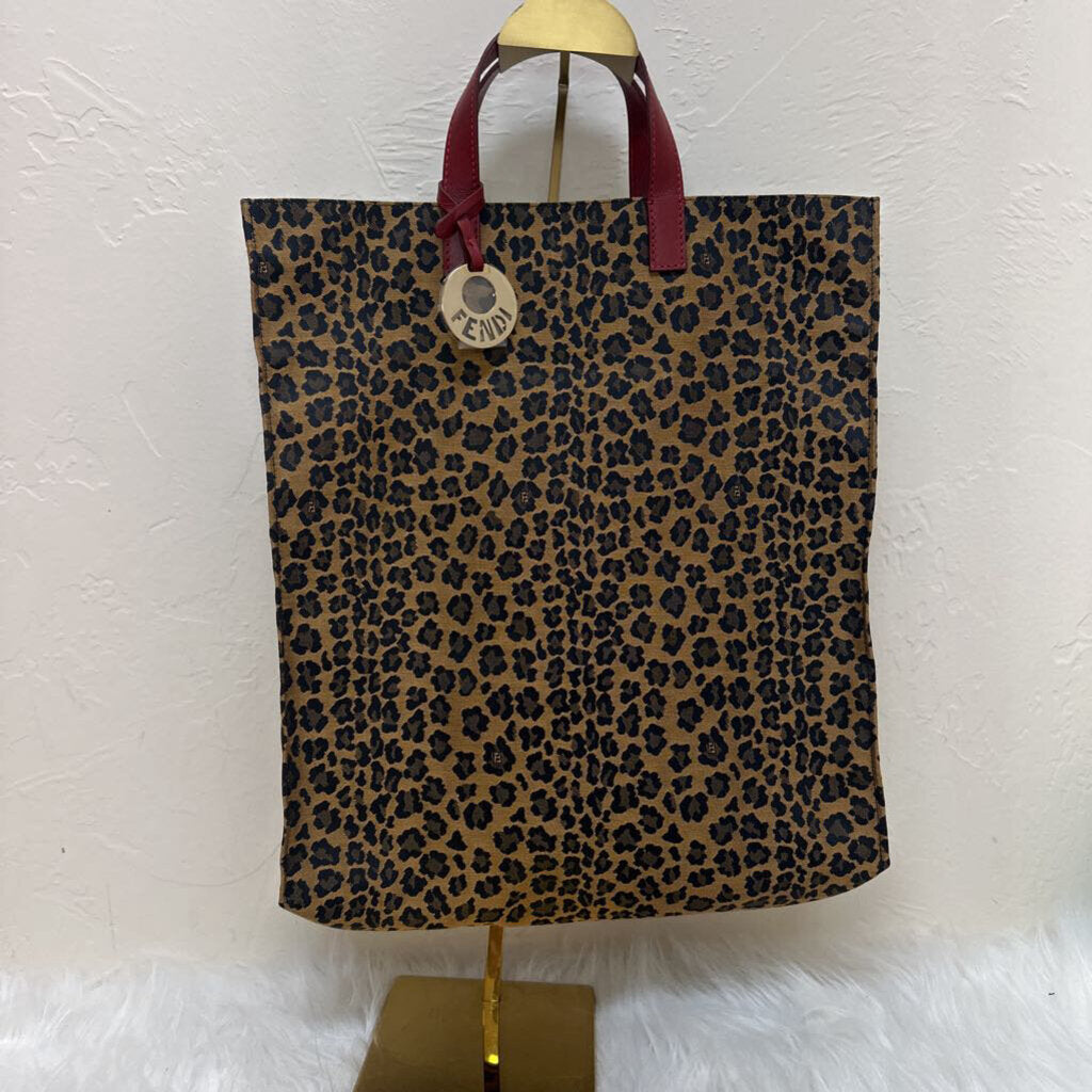 Canvas Leopard Print Tote