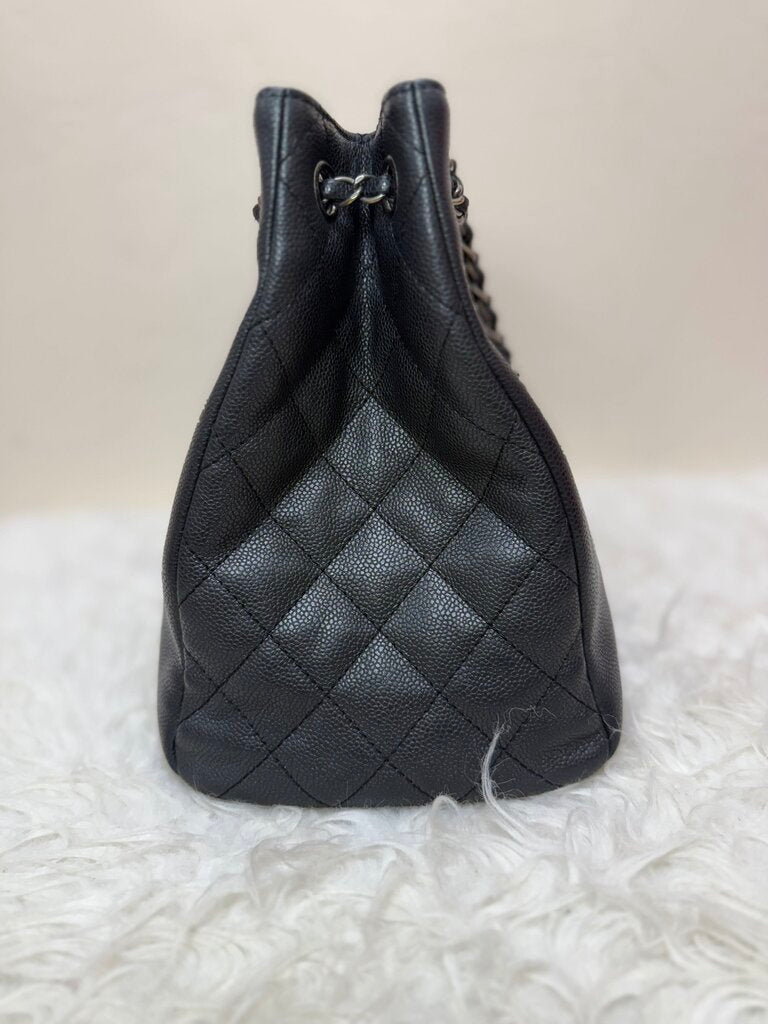 Chanel Black Leather Tote Bag