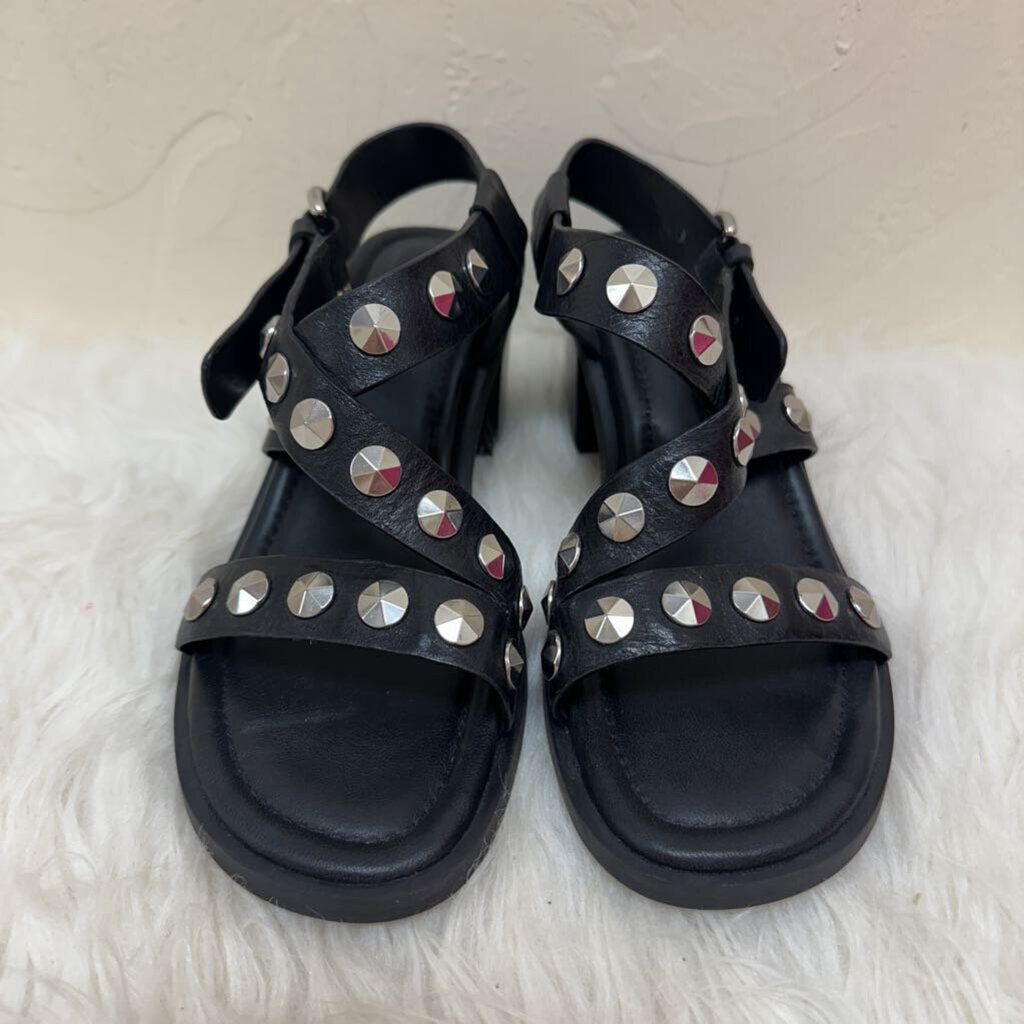 Black Studded Sandals