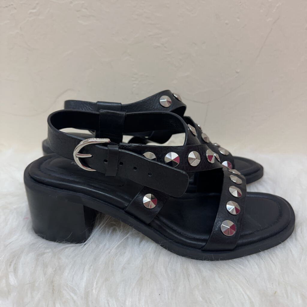 Black Studded Sandals