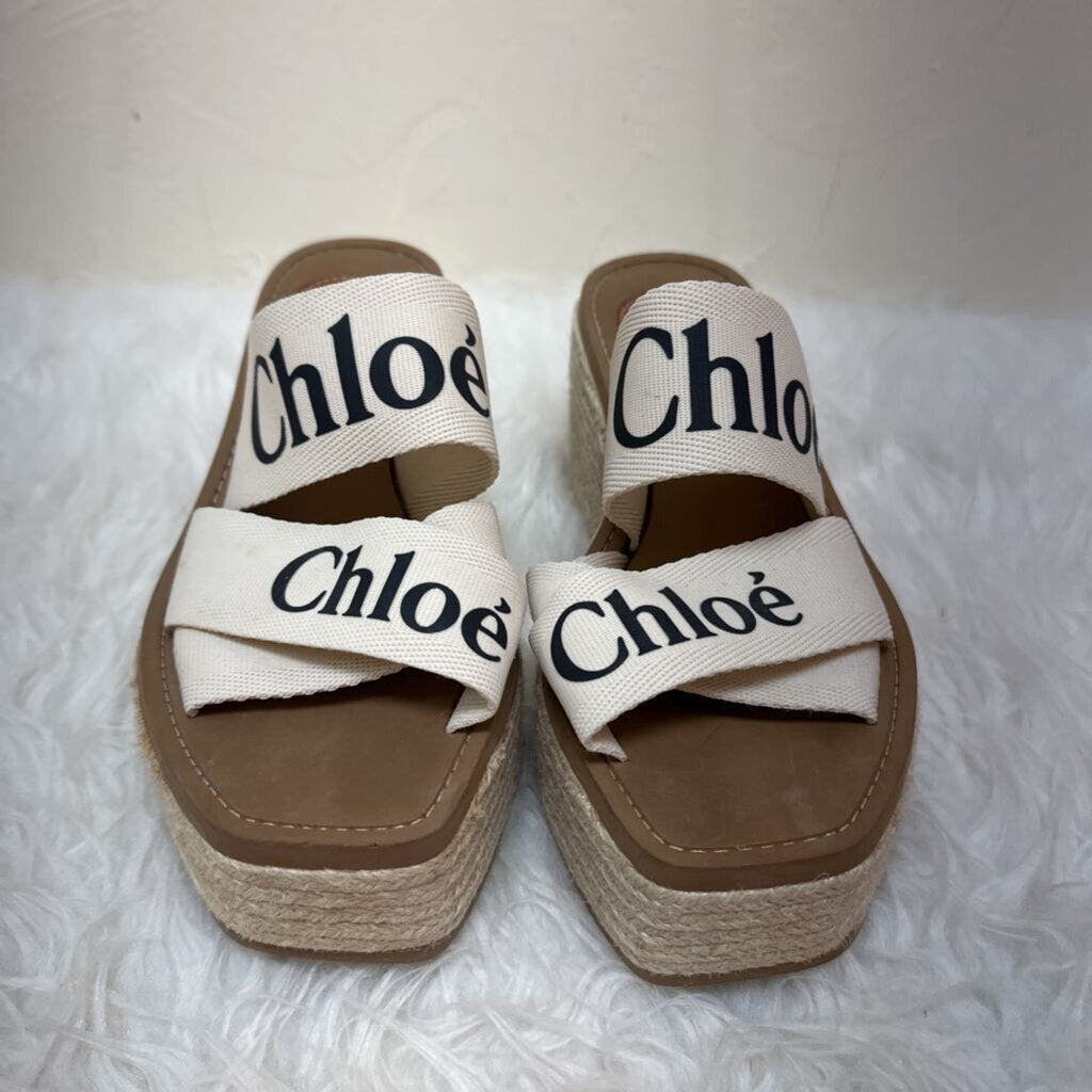 Woody Canvas Wedge Mule