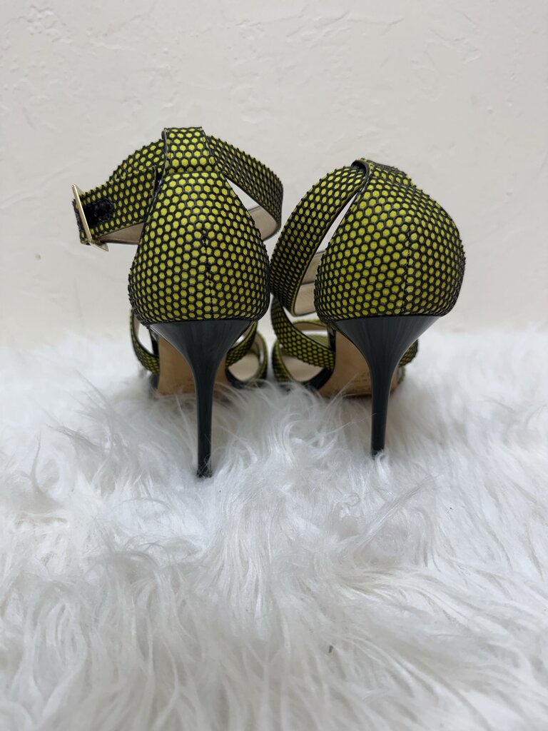 Black and Yellow Strappy Sandals