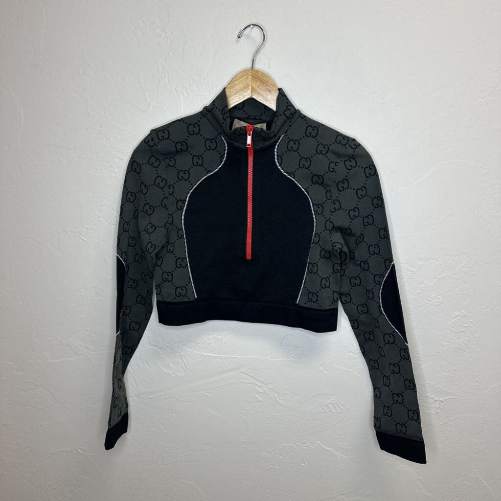 GG Cropped Stretch-Jacquard Jacket