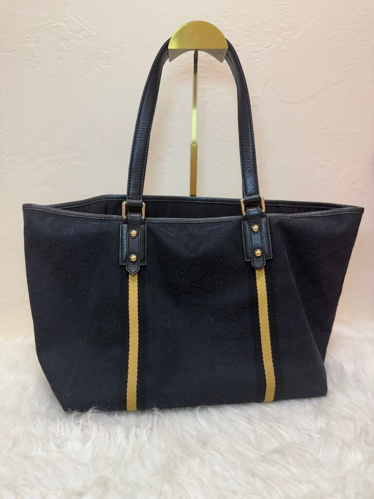 Black GG Canvas Jolicoeur Large