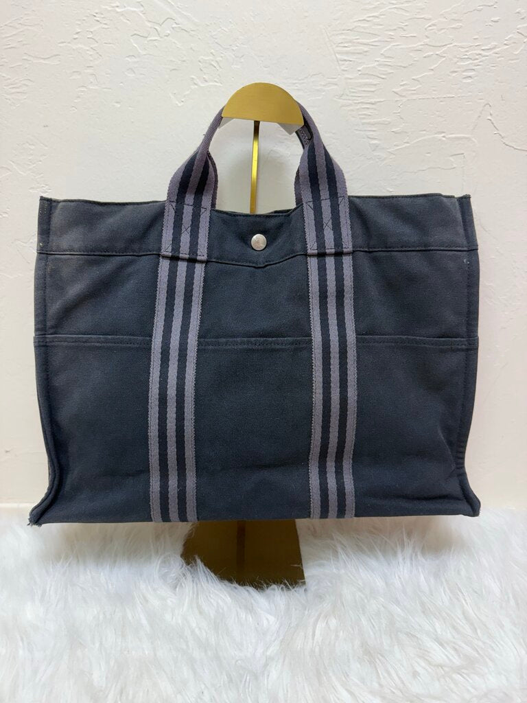 Stylish Black Canvas Tote Bag