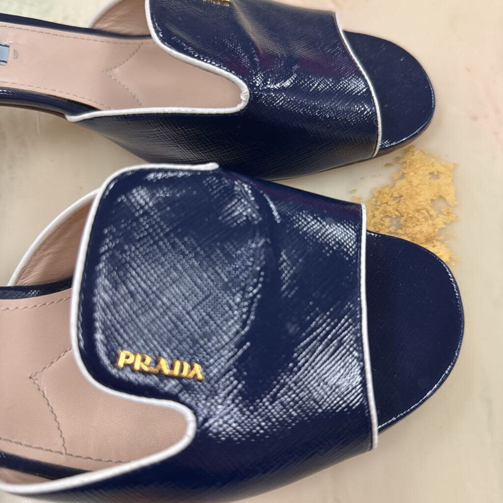 Saffiano Leather Slide