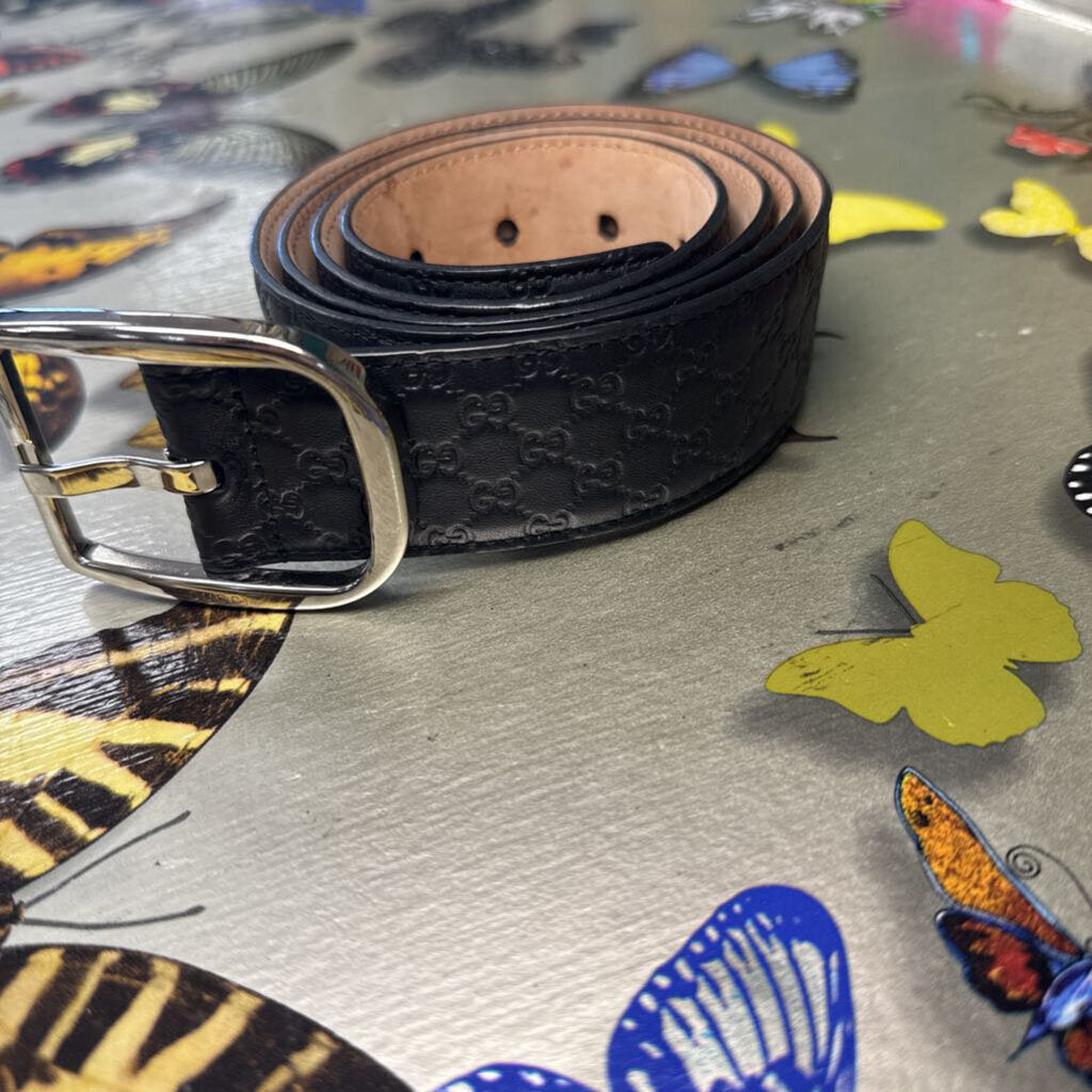 Silver square buckle