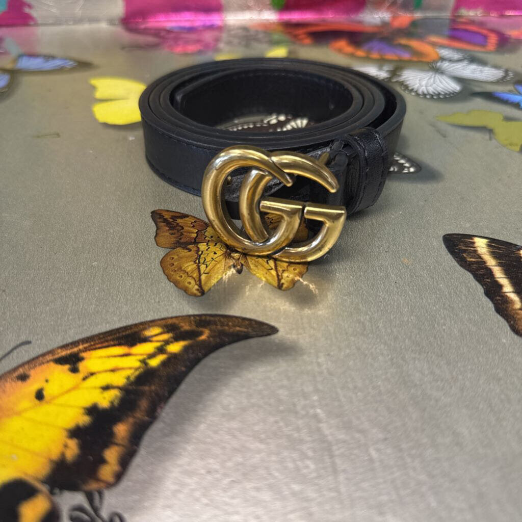 Mini Thin Marmot GG gold buckle