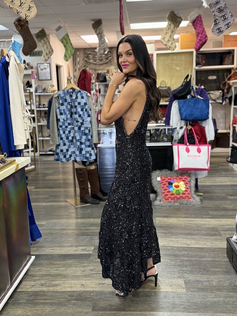 24c Black sequined Mid-Length