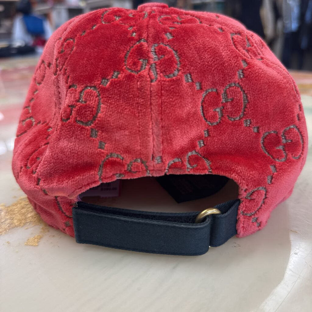Orange Velvet GG Hat