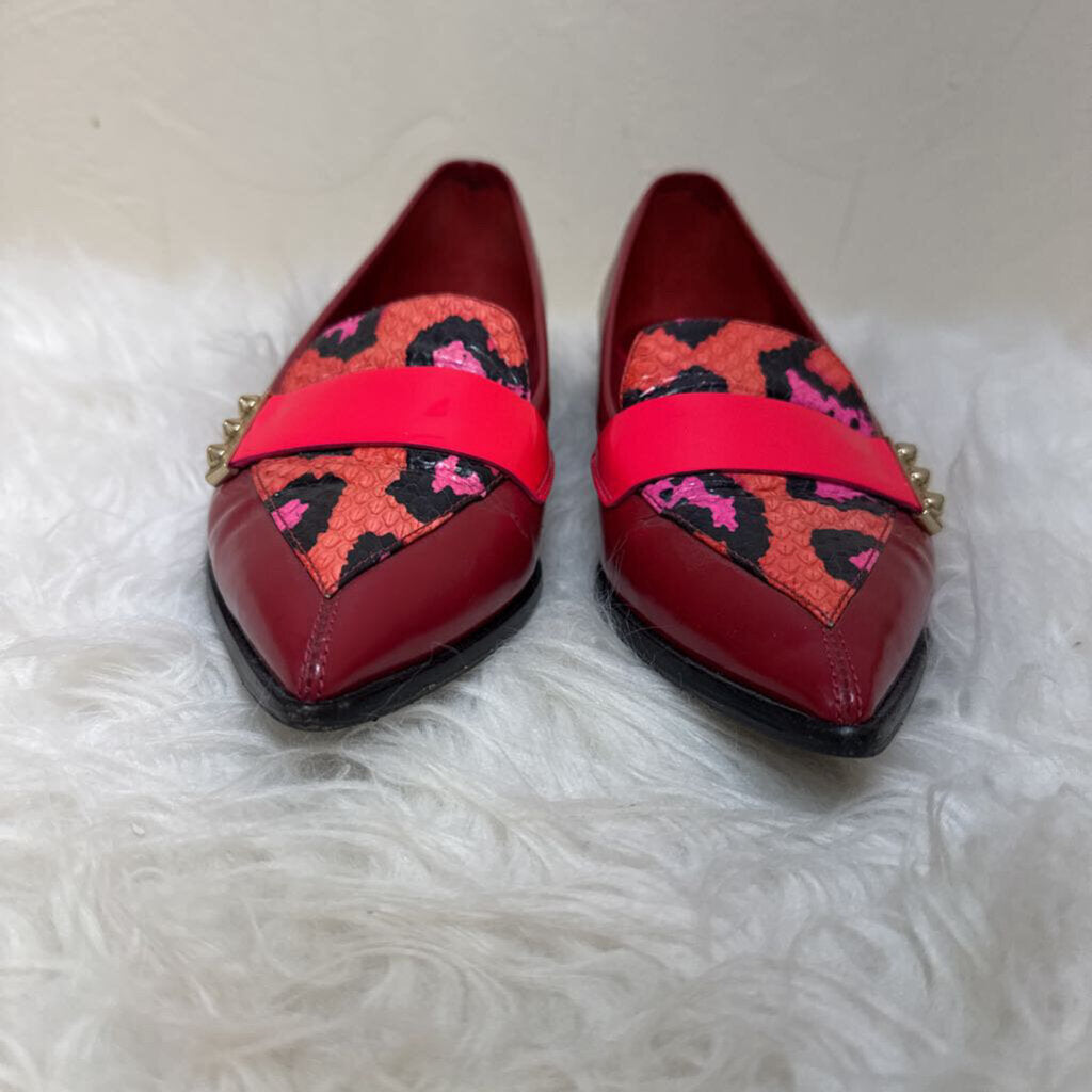 Leather Animal Print Loafers