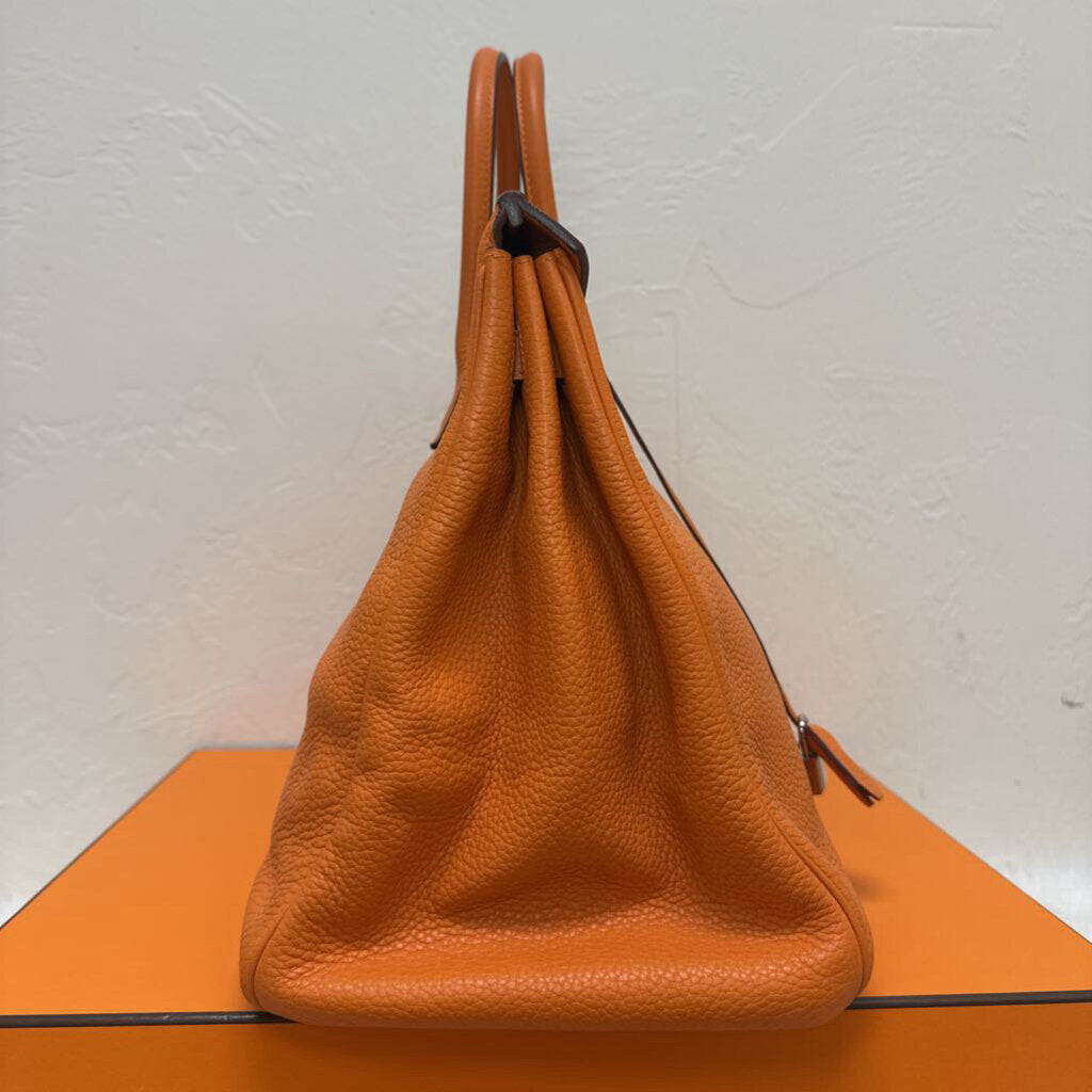 Orange Taurillon Clemence Birkin 40