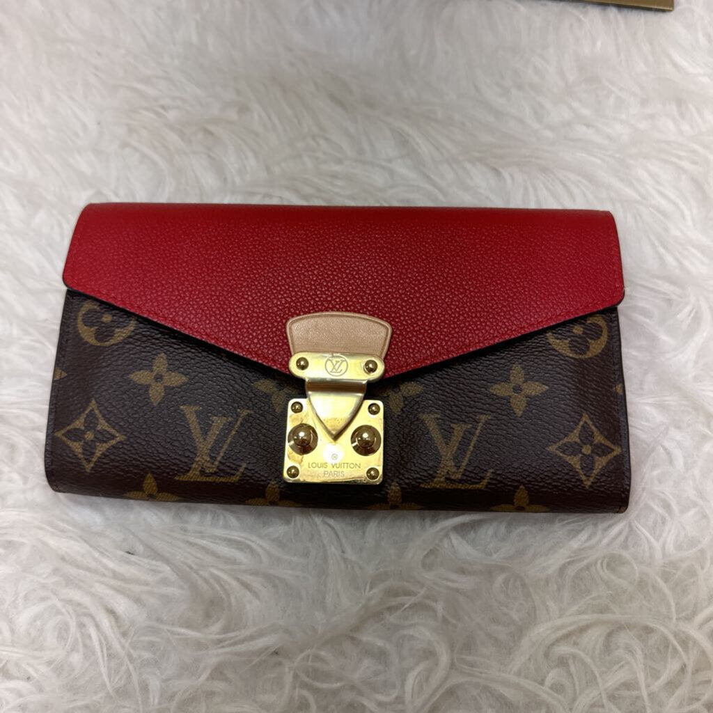 Red Pallas Cerise Monogram Wallet