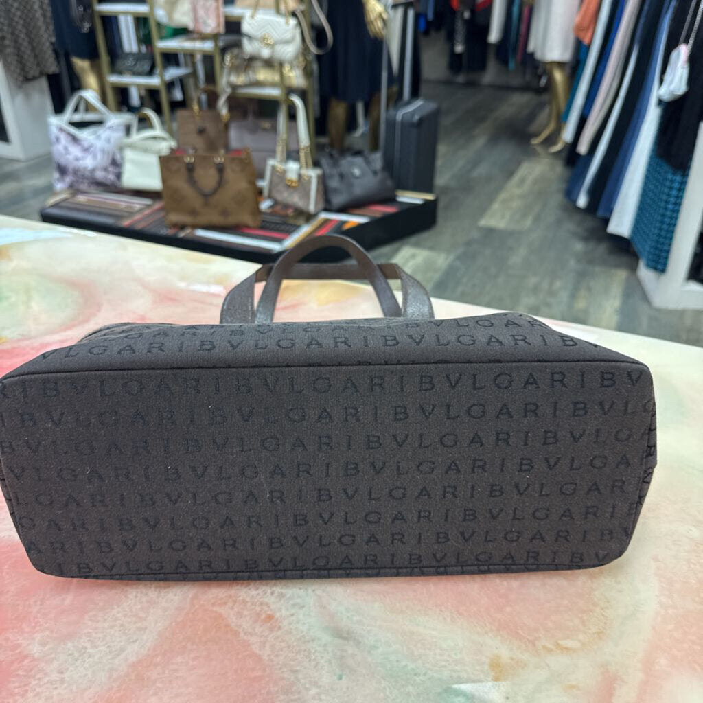 Lolita Leather Trimmed Canvas Tote