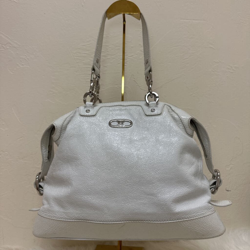 White Patent Leather Shoulder Bag