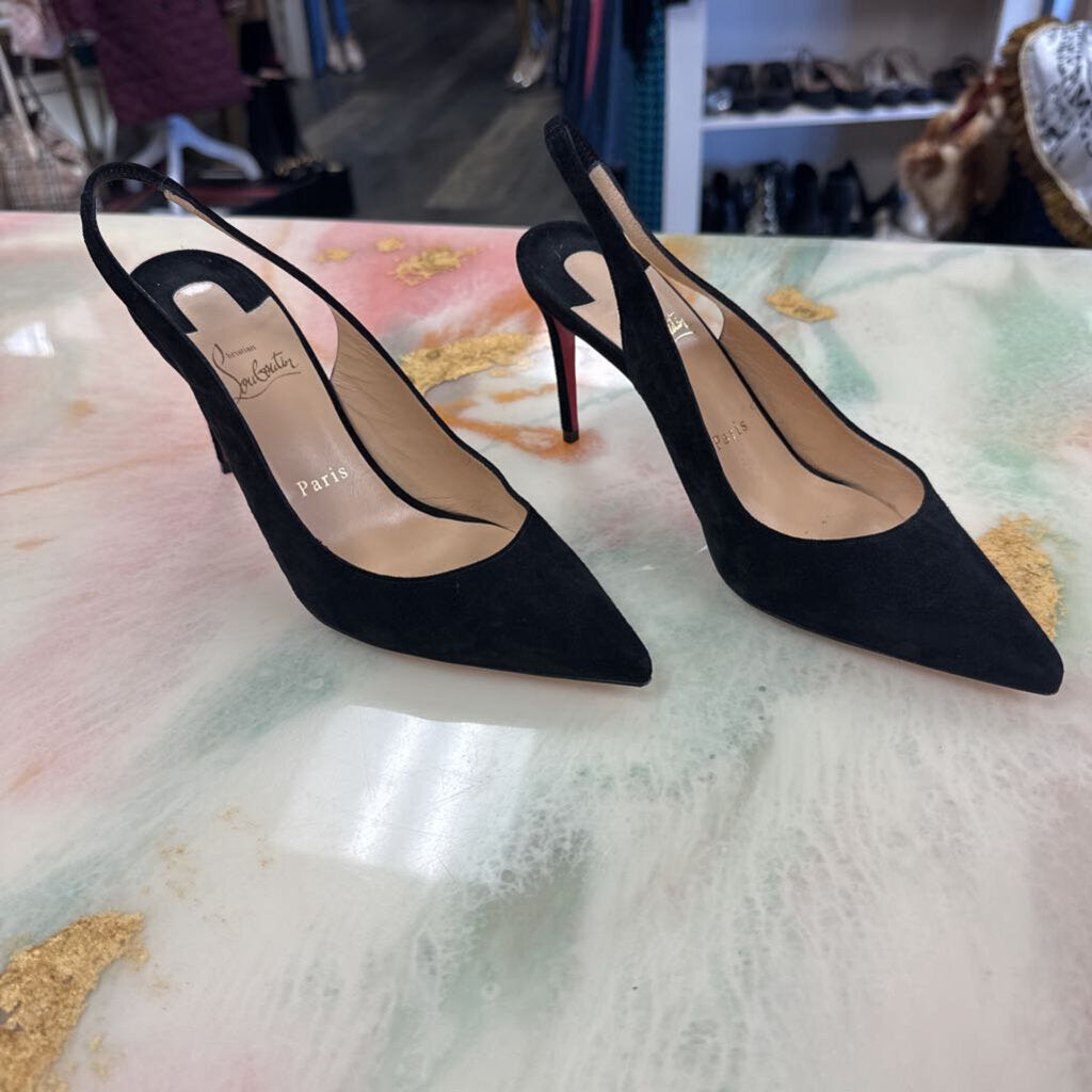 Black Slingback Stiletto Heels