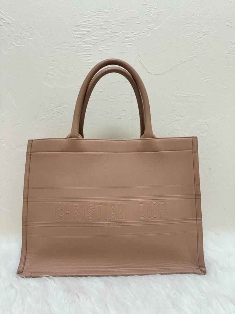 Medium Leather Book Tote