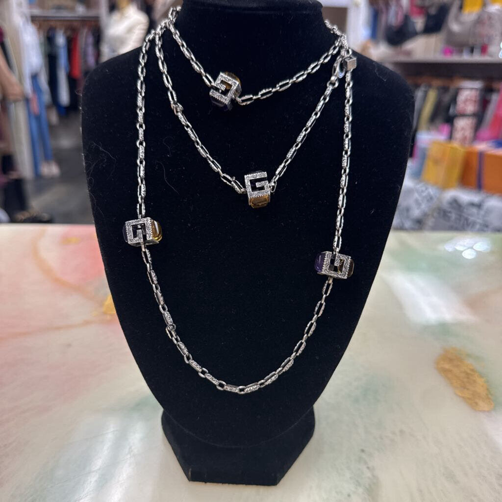 Elegant Multi-Chain Necklace with Colorful Beads