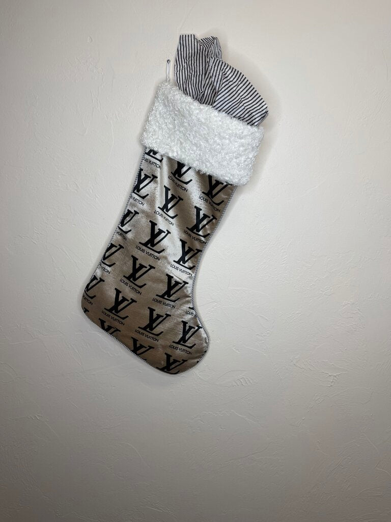 LV White Trim Stocking