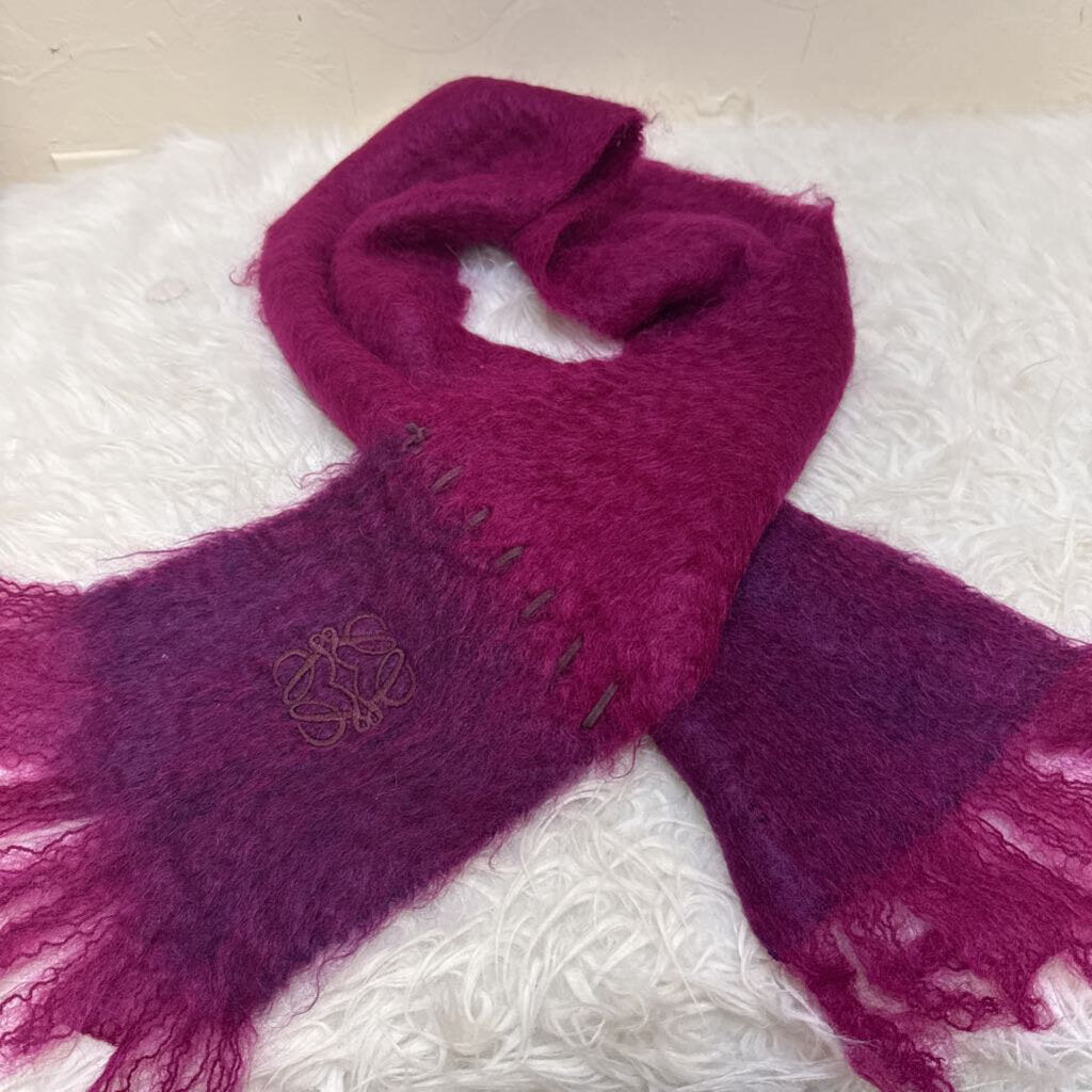 Mohair Colorblock Pattern Scarf