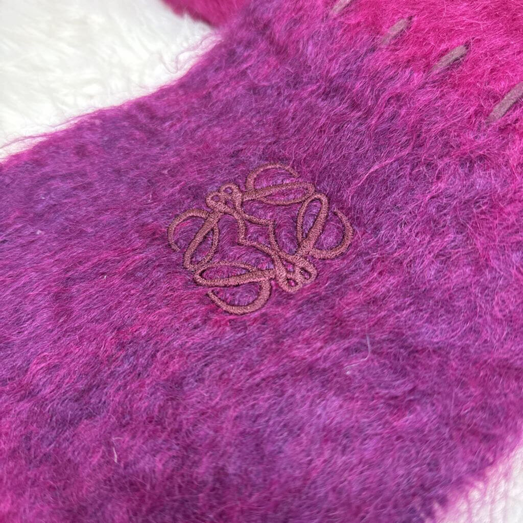 Mohair Colorblock Pattern Scarf