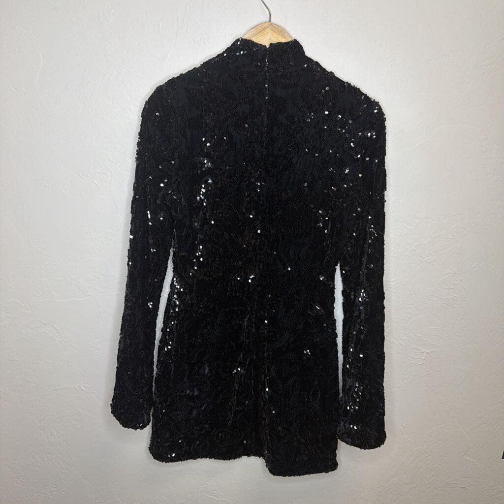 Black Sequin Dress