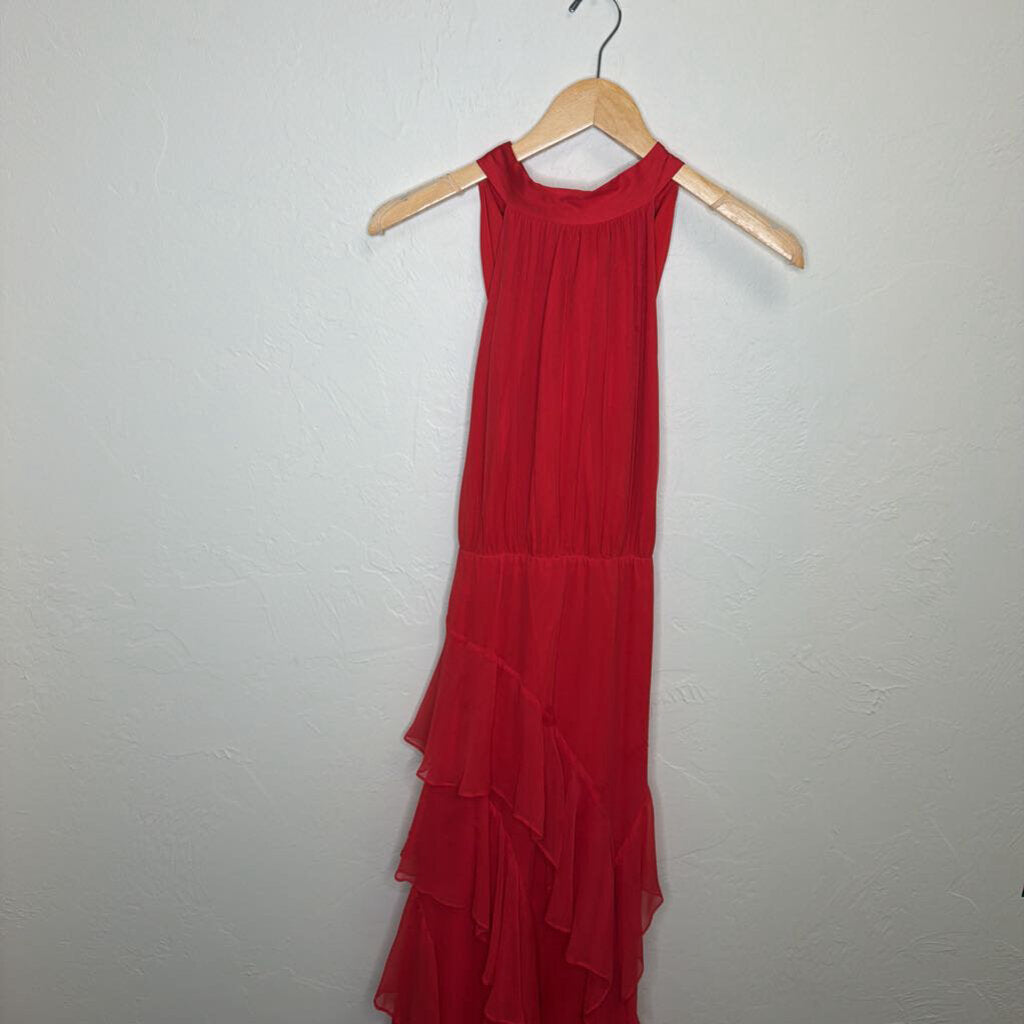 Red Backless Gown