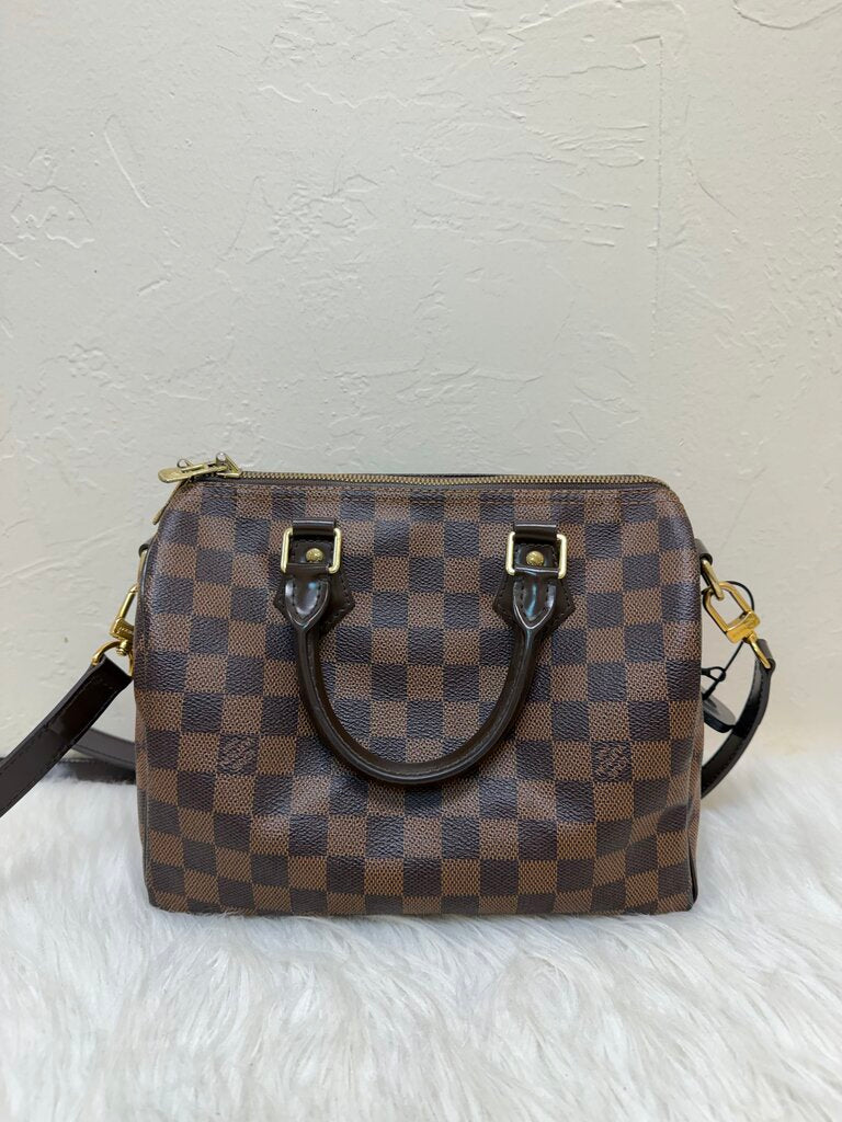 Damier Ebene Speedy 25 w/ Bandouliere