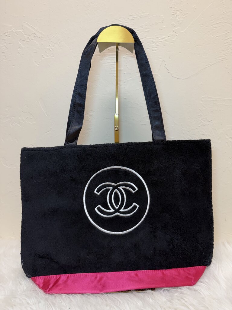 Black Pink Fuzzy Tote GWP