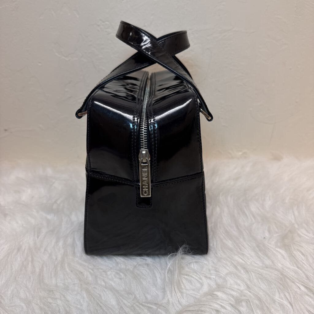 Chocolate Bar CC Bowler Bag Quilted Patent Medium