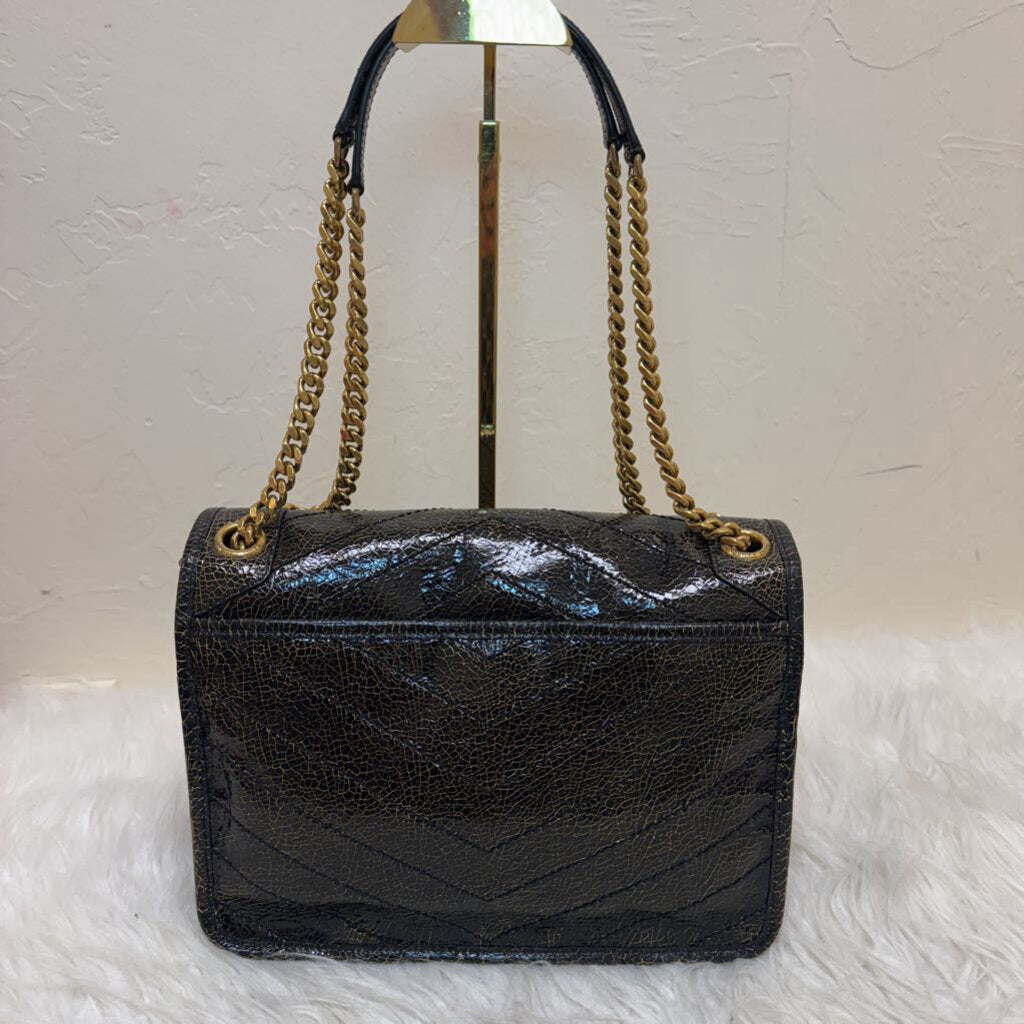 Niki Medium in Black Vintage Leather (Dustbag)
