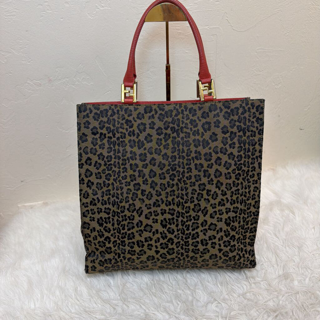 Leopard Print Canvas Shopper