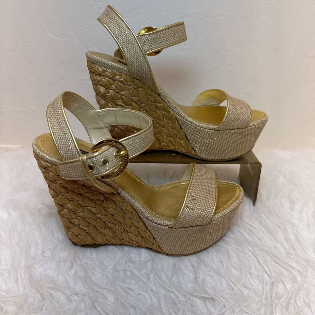 Helios Raffia Wedges