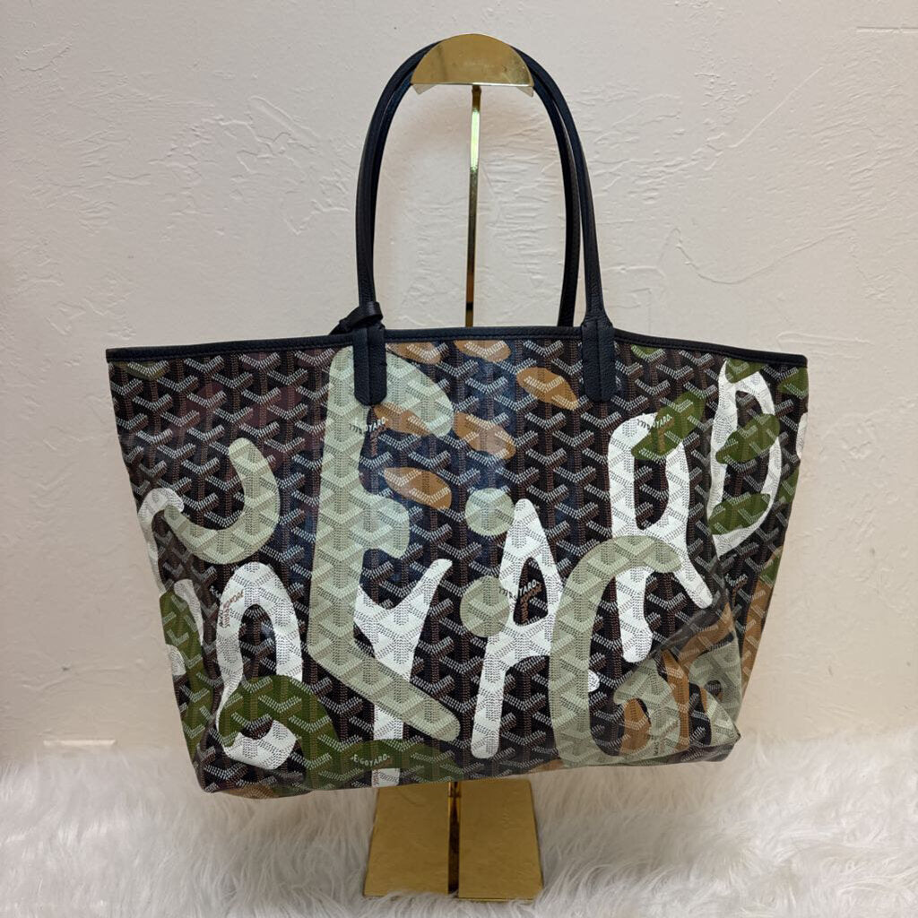 Goyardine Saint Louis Lettres Camouflage PM w/ Pouchette