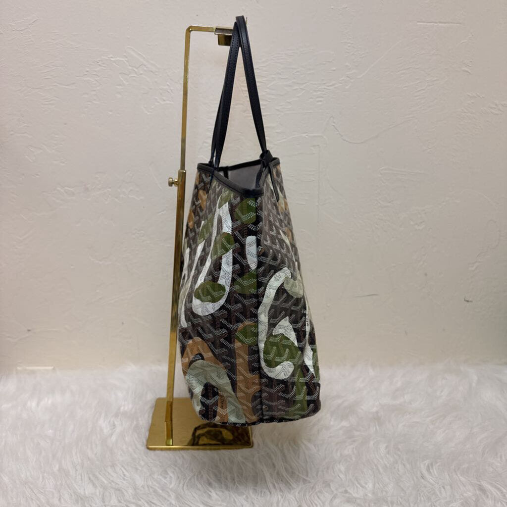 Goyardine Saint Louis Lettres Camouflage PM w/ Pouchette