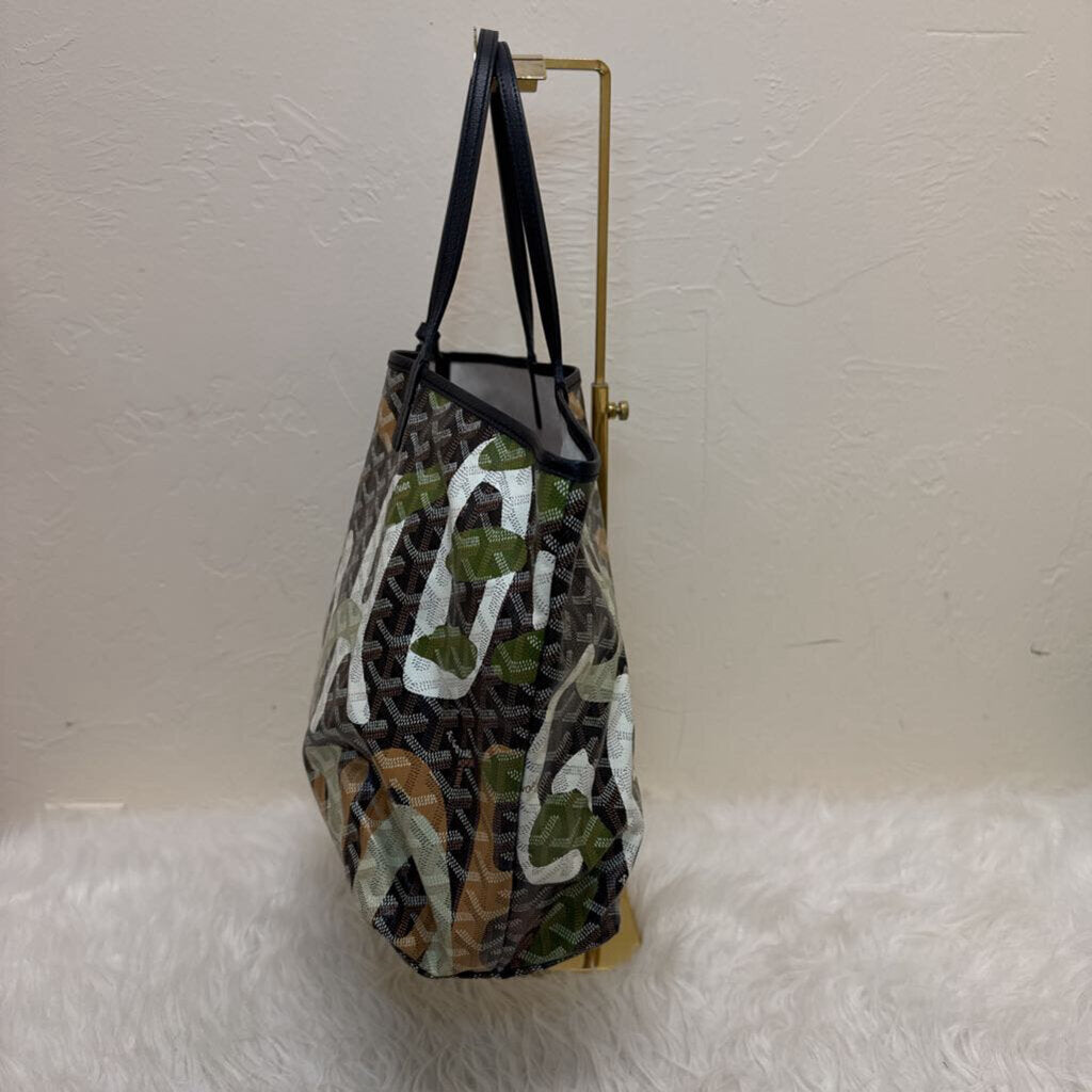 Goyardine Saint Louis Lettres Camouflage PM w/ Pouchette