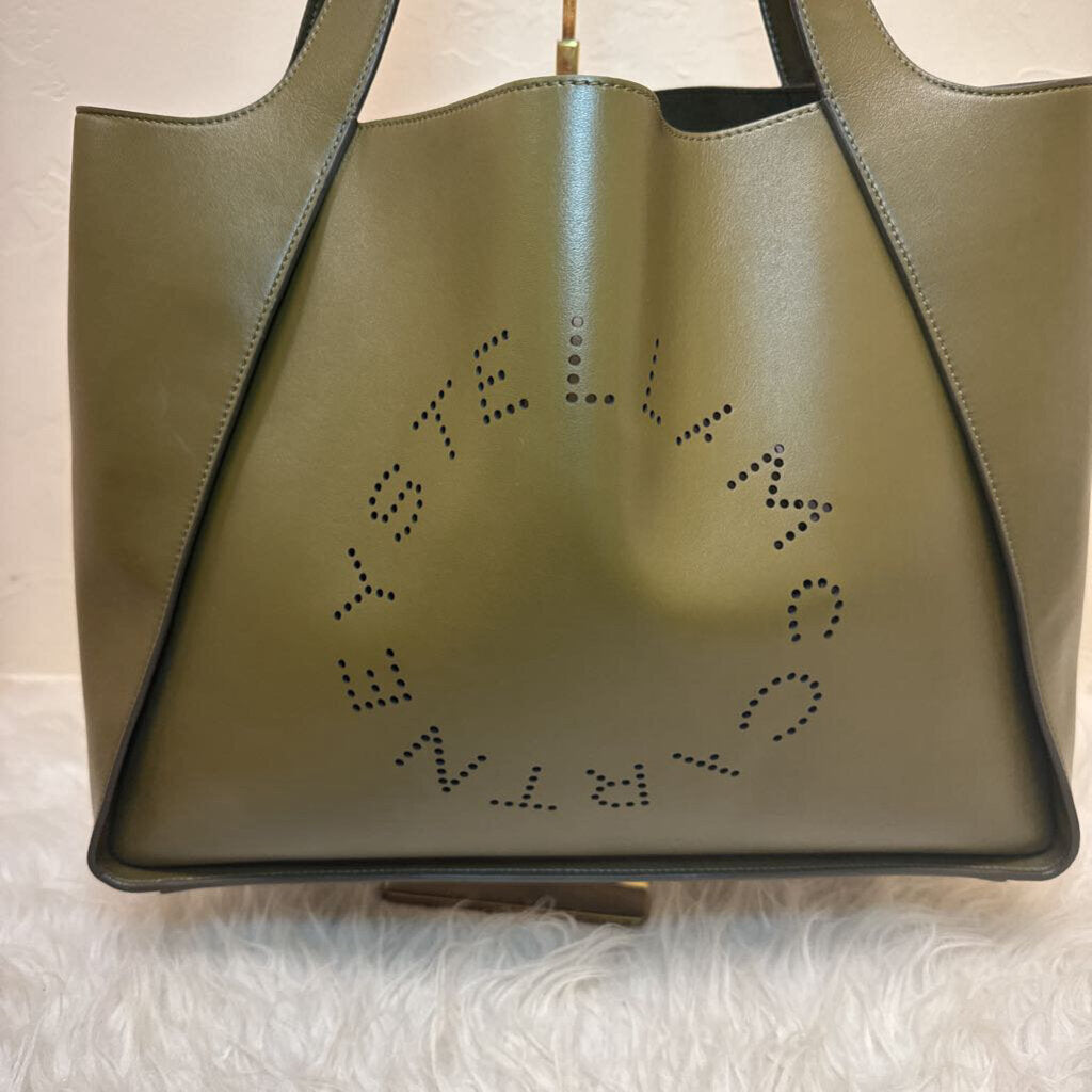 2025 Military Green Leather Tote NWT