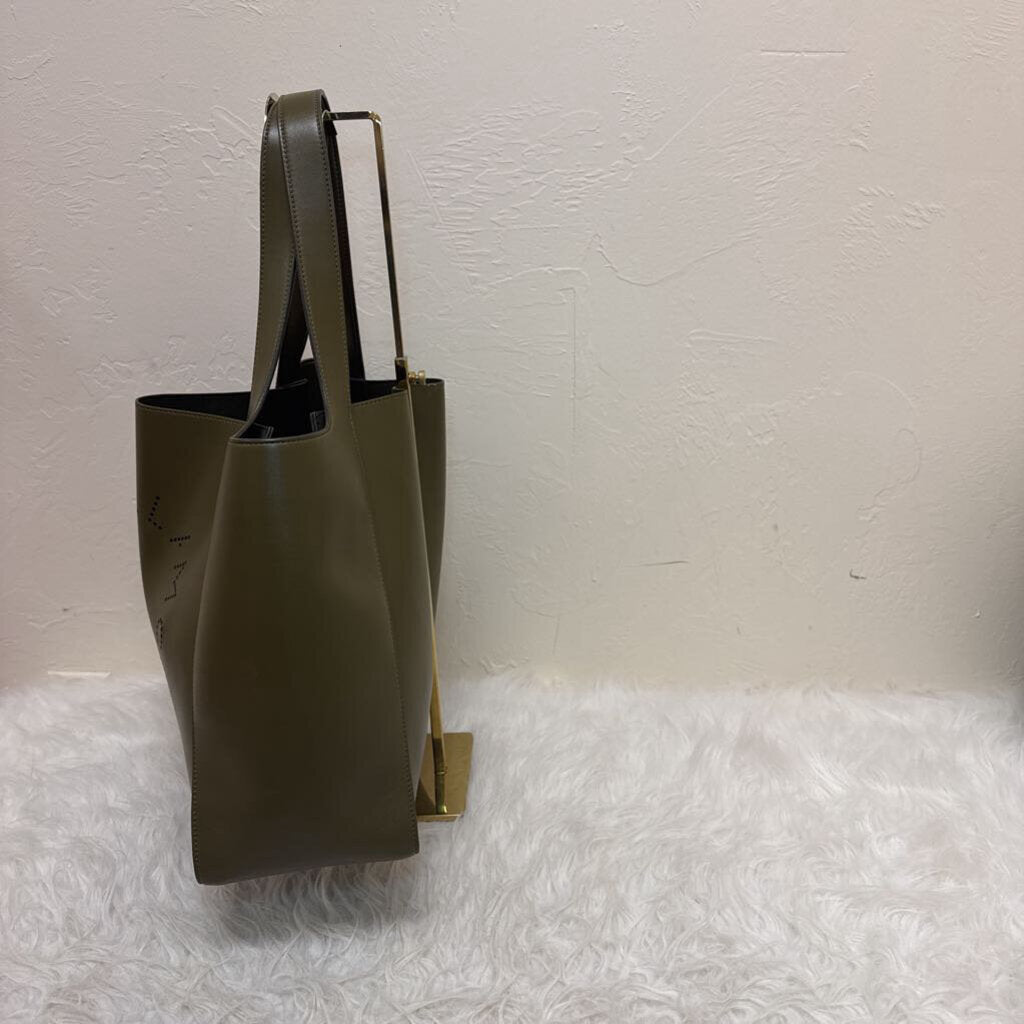 2025 Military Green Leather Tote NWT