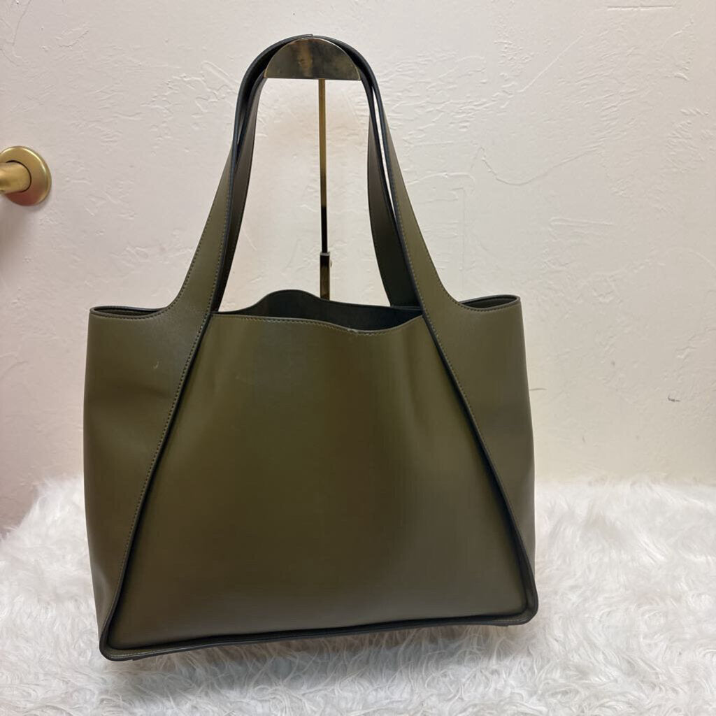 2025 Military Green Leather Tote NWT