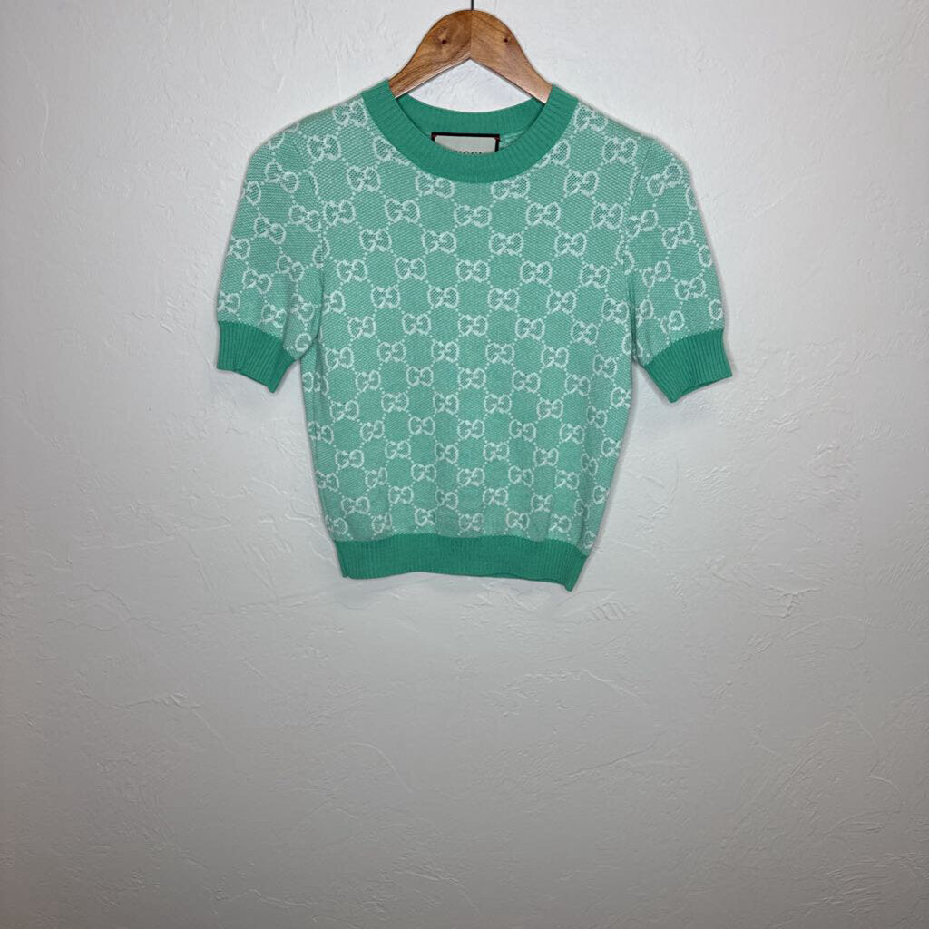 Gucci Mint Green Knit Top
