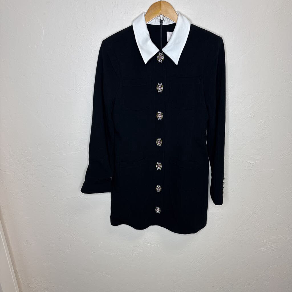 NWT Black Dress Crystal Embellishment Buttons