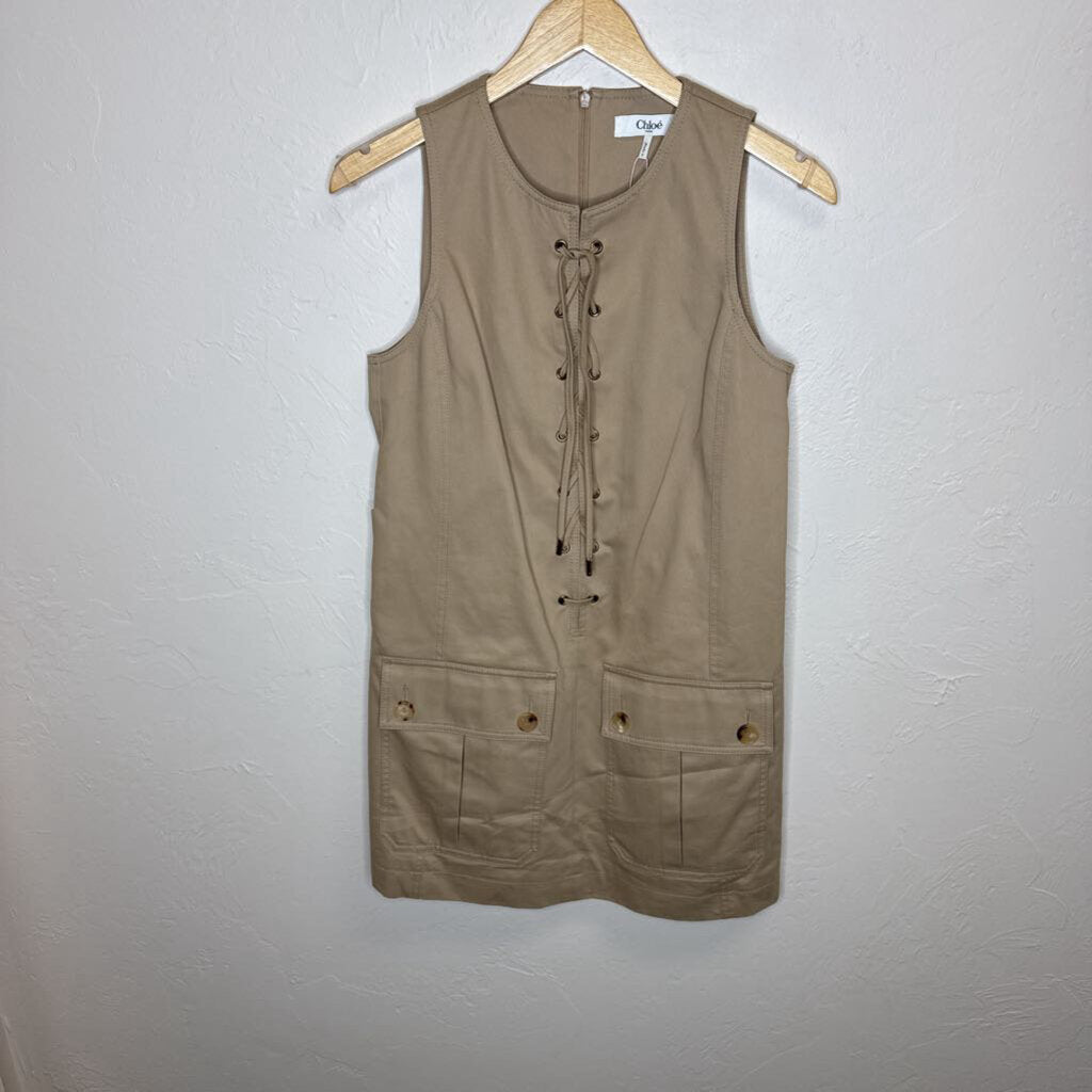 Chloé Tan Sleeveless Dress