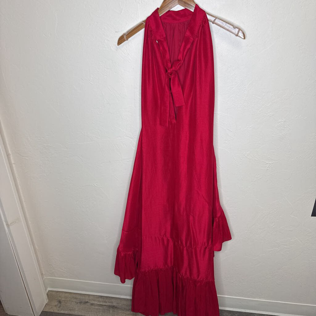 Red Assymetrical Hem Formal Gown NWT