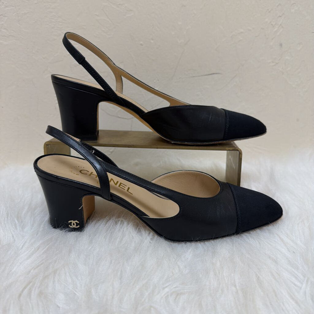 Cap Toe Slingback Heel