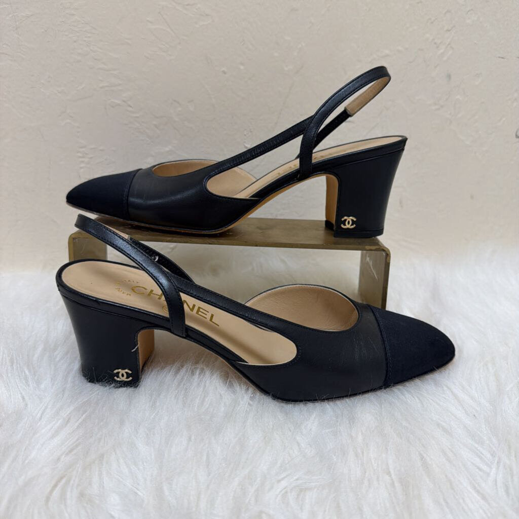 Cap Toe Slingback Heel