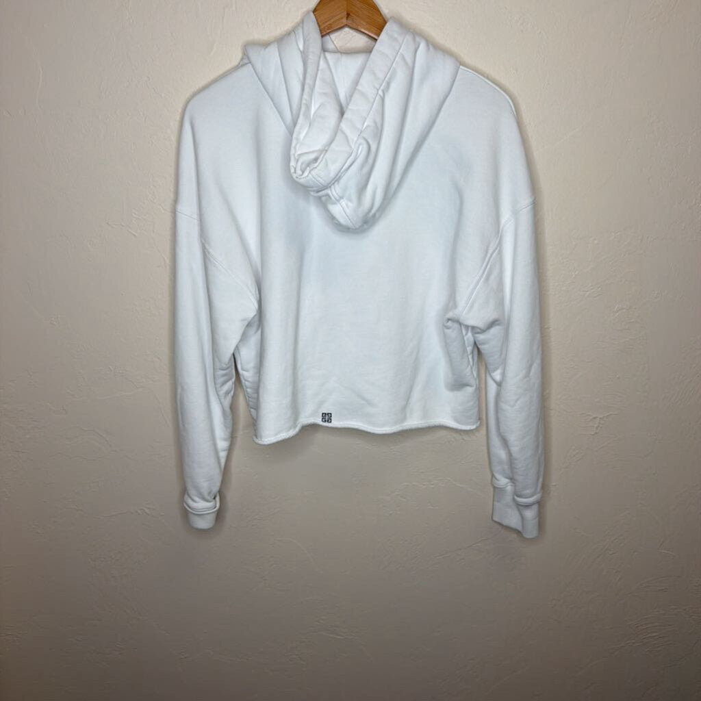 White Logo Cropped Sweatshirt