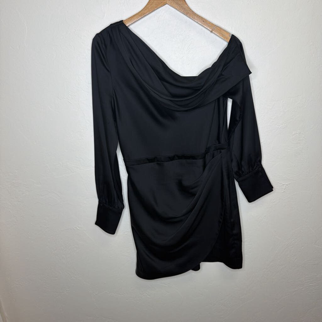 'Cameron' Assymetrical Satin Mini Dress