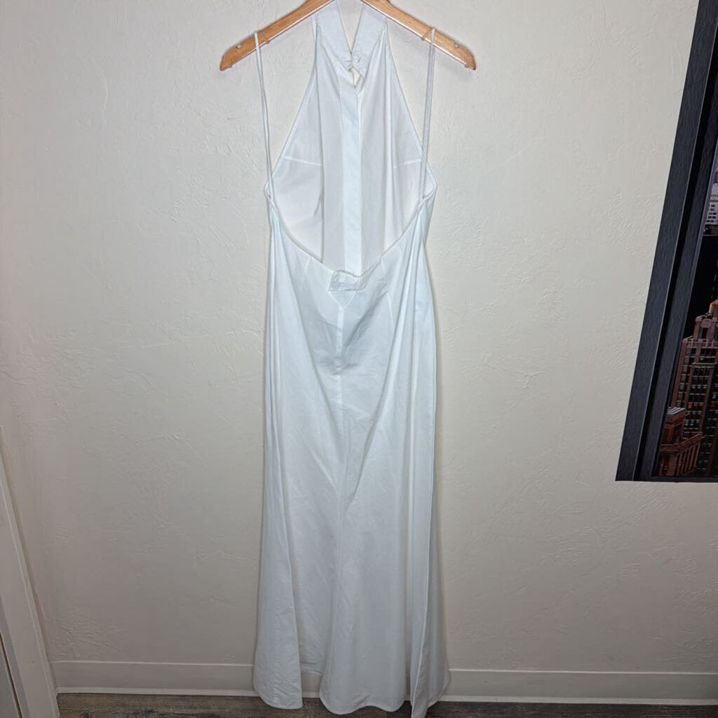 Sleeveless Button Up Halter Dress